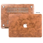 Macbook Air M1 Kılıf 13 inç Deri Leat (TouchID'li M1 Air) A2337 A2179 A1932 ile Uyumlu - 5