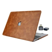 MacBook Air M1 13 İnç Premium Deri Kılıf İnce Sert Kapak Hafif Yapı Şık ve Dayanıklı thumbnail 1