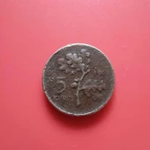 T.C. Merkez Bankası Madeni 5 Kuruş (1965 Yılı Üretimi) / Bakır - Çinko - 1