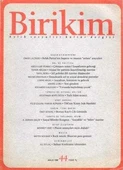 Birikim Aylık Sosyalist Kültür Dergisi Yıl: Aralık 1992 Sayı: 44 - 1