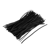 Siyah PVC Kaplı 300 Adet 16 cm Tel klips Kablo Bağı Maske Teli - 1