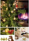 12 Adet Gold 2,5 cm Süs Topu Parlak Gold Mat Gold 12 Lİ Süs Mini Yılbaşı Topu Noel Çam Ağacı Topu - 1