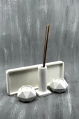 4 Parça Beton Mumluk Tütsülük Seti - 1