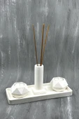 4 Parça Beton Mumluk Tütsülük Seti - 2