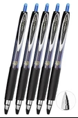 Mavi Pilot Kalem 5 Adet Uniball Signo Micro 207 0.5 mm Roller Uç Kalem Umn-207 İnci Uçlu Likit Mürekkepli Jel Kalem - 1