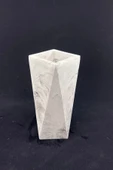 El Yapımı Beton Vazo Dekoratif Saksı Aksesuar Çiçeklik 20x7 Cm - 1