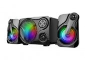 Mikado MD-BT28 5W+3W×2 BT,TF Card,USB, FM Radyo Siyah Led Işıklı Speaker - 1