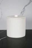 Mermer Desenli Beton Çöp Kovası Banyo Mutfak Tuvalet Wc 18 Cm 4 Litre - 1
