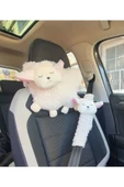 tosbai Araba Boyun Yastığı ve Emniyet Kemeri Kılıfı Seti Hayvan Dostlarım Yol Arkadası - 5