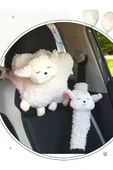 tosbai Araba Boyun Yastığı ve Emniyet Kemeri Kılıfı Seti Hayvan Dostlarım Yol Arkadası - 3
