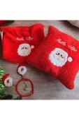 tosbai Yılbaşı Hediye Seti Paketi Dekoratif Kırmızı 40x40 Noel Baba Yılbaşı Yastığı, Hediye Yılbaşı Çantası - 1