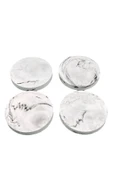 4 Parça Mermer Desenli Beton Bardak Altlığı - 1