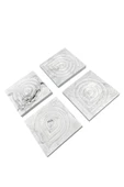 4 Parça Mermer Desenli Beton Bardak Altlığı Dekoratif Damla Desenli - 1