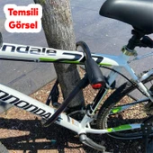 Bisiklet Kilit 150 cm Motosiklet Halat Zincir Çelik Kilit Çap 12 mm Ø Hırsız Önleme Güvenlik 1 Adet - 4