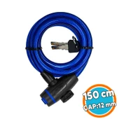 Bisiklet Kilit 150 cm Motosiklet Halat Zincir Çelik Kilit Çap 12 mm Ø Hırsız Önleme Güvenlik 1 Adet - 1