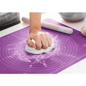 Ölçekli Silikon Hamur Açma Matı Büyük Boy Silikon Hamur Açma Matı 50x40 Cm Hamur Ölçekli - 5
