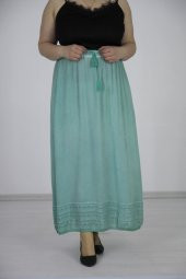 Büyük Beden Kadın Giyim Uzun Etek - 1