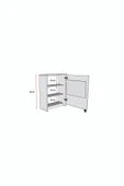 Çalışma Odası Fonksiyonel Kitaplık + Katlanır Masa MD002 - 6
