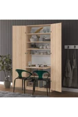 Sonamo Modern Dolaplı Çalışma Masası Kitaplıklı Raflı Bilgisayar Ofis Ders Çalışma Yemek Masası - 1