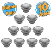 10 Adet Alegro Düğme Krom Mobilya Mutfak Dolap Dolabı Çekmece Kulpu Kulbu Plastik Altın Tek Vida Gümüş Kulp - 1