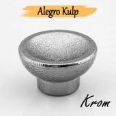 10 Adet Alegro Düğme Krom Mobilya Mutfak Dolap Dolabı Çekmece Kulpu Kulbu Plastik Altın Tek Vida Gümüş Kulp - 6