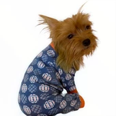 Turuncu Balonlu Penye Tulum Köpek Tulumu  Köpek Elbisesi - 3