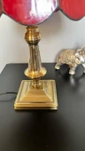 Yüceeller El Yapımı Eskitme Vitray Retro Barok Abajur Masa Lambası Oturma ve Yatak Odası kırmızı Beyaz Siyah - 3