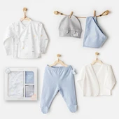 Erkek Bebek Hastane Çikişi 5 Pcs Newborn Set Ocean Is My Happy Place AC25600 - 1