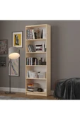 5 Raflı (5 BÖLMELİ) Kitaplık Çalışma Odası Ofis Modern Dekoratif Kitaplık - 2