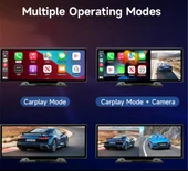 Ottocast 10" Taşınabilir Apple CarPlay & Android Auto, Ön & Arka Kameralı Araç Multimedya - 2