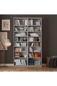 Asra Trend %100 MDFLAM Kül Gri Kitaplık K-11 thumbnail 2