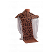 Jawel Pamuklu Açık Kahve Siyah Yapraklı Şal - 2