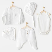 Erkek Bebek Hastane Çıkışı 5 Parça Muslin AC25830 - 2