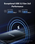 Lexar External 1TB 2000MB/S USB 3.2 Taşınabilir SSD HardDisk LSL500X001T - 3