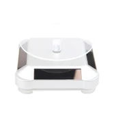 Güneş Enerjili Solar ve Pille Çalışan Eşya Sergileme için 360° Dönen Vitrin Beyaz Stand Dönen Tabla - 3