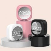 Universal Q12 Dijital Masa Saati FM Radyo Bluetooth 5.0 Hoparlör - 4