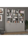 Asra Trend %100 MDFLAM Kül Gri Kapaklı Kitaplık K-52 - 1