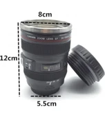 Çelik Kahve Çay Termosu Objektif Görünümlü Lens Mug Kullanışlı Sıcak Soğuk Termos Kupa Bardak Mug - 4