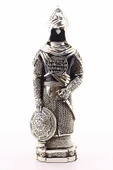 Polyester Üzerine Metal Kaplama Biblo Zırhlı Cevşen Ayetli Asker Gümüş Biblo 3 Boyut Büyük Boy 32 Cm - 2