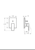 Artema Root Square Ank. Banyo Bataryası Fırçalı Nikel A4275234 - 2