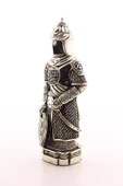 Polyester Üzerine Metal Kaplama Biblo Zırhlı Cevşen Ayetli Asker Gümüş Biblo 3 Boyutlu KüçükBoy 24Cm - 3