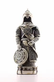Zırhlı Cevşen Ayetli Asker Gümüş Biblo 3 Boyutlu Polyester Üzerine Metal Kaplama Biblo KüçükBoy 24Cm - 2