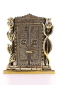 Biblo Allah Muhammed Yazılı Gül Kabe Kapısı Gold Polyester Üzerine Metal Kaplama Biblo 25 Cm - 1