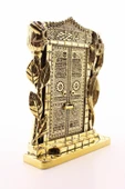 Polyester Üzerine Metal Kaplama Biblo Allah Muhammed Yazılı GülKabe Kapısı Gold Biblo 25 Cm - 2