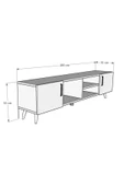 %100 MDFLAM Tv Ünitesi Beyaz T-09 - 4