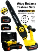 Germany Style Pro Kömürsüz Motor Otomatik Yağlamalı 25 cm Palalı Şarjlı Dal Budama Testeresi - 1
