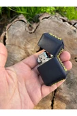 Bakani Leather Handmade El Yapımı Hakiki Deri Zippo Tarzı Çakmak İsme Özel Kişiselleştirme Babalar Günü Yılbaşı - 2
