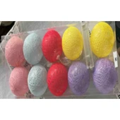 2m 10'lu Işıklı Renkli Top Dekoratif Süs Pilli thumbnail 3