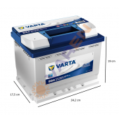 Varta Blue Dynamic D24 12 V 60Ah 540CCA Akü - 2