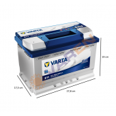 Varta Blue Dynamic E11 12 V 74 Ah 680CCA Akü - 2